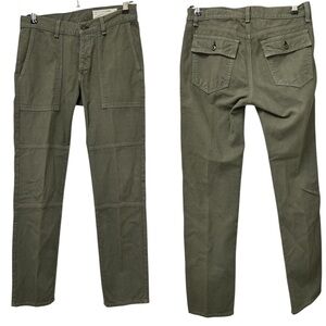 Rag & Bone Jean Straight Leg Cotton Pants – Army Green, Size 25